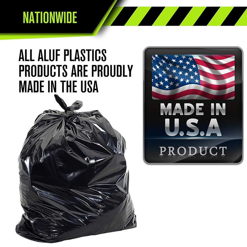 Aluf Plastics Heavy Duty 65 Gallon Black Trash Bags - (Pack of 50) 1.6 MIL - 50" x 58" Industrial Garbage Bags Premium Quality Plastic Can Liners for Recycling, Bottles, Cans, Contractors, Toter, Rubbermaid - Image 5